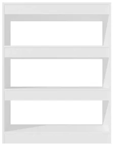 Libreria/divisorio bianco 80x30x103 cm in legno multistrato
