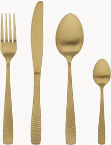 Set di 4 posate spazzolate Elegance