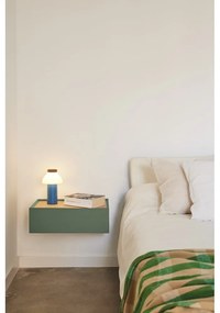 Comodino nero con piano effetto rovere da parete Arista – Teulat