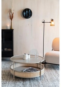 Tavolino da salotto rotondo beige/di colore naturale ø 80 cm Makoto – White Label