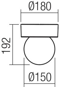 Redo 90641 - Plafoniera da esterno BULK 1xE27/28W/230V IP44 antracite