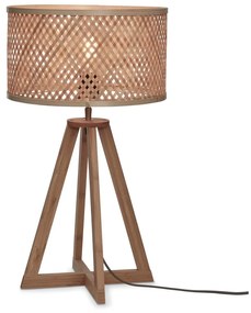 Lampada da tavolo con paralume in bambù di colore naturale (altezza 53 cm) Java - Good&amp;Mojo