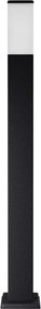 Paletto da Giardino 100cm Quadrato acciaio INOX Nero IP54 IK06 base E27