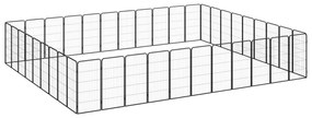 Box Cani 40 Pannelli Nero 50x100 Cm Acciaio Verniciato Polvere /