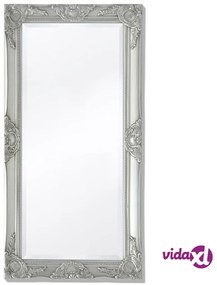 vidaXL Specchio da Parete Stile Barocco 100x50 cm Argento