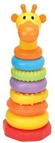 Trade Shop - Piramide Ad Anelli Giraffa 7 Anelli Prima Infanzia Kidz Corner Toy