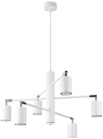 Sollux SL.1206 - Lampadario a sospensione con filo LEMMI 6xGU10/10W/230V bianco