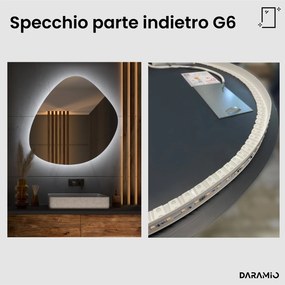 Specchio asimmetrico con luce LED G6
