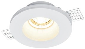 Portafaretto GU10 e MR16 in Gesso Pitturabile Tondo Ø130x45mm