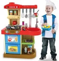 Cucina Giocattolo Bambini Fornello Luci Suoni 30 Accessori Gioco 52x26x72cm