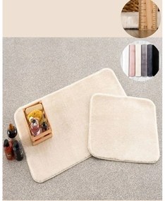 Set di tappetini per il bagno crema 2 pz 50x90 cm Plush – Mila Home