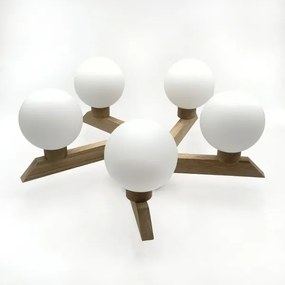 Plafoniera ANTONIO 5xG9/5W/230V rovere/bianco