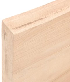 Ripiano a parete 140x40x6 cm legno massello rovere non trattato