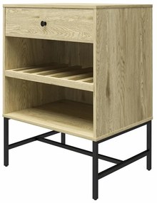 Mobile da vino in pino naturale per 6 bottiglie, 60x83 cm Tamlin - Støraa