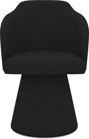 Sedia da pranzo nera in imbottito Kanoa – Makamii