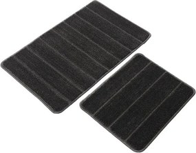 Set di tappetini per il bagno color antracite 2 pz 50x80 cm Yeni Cizgli – Foutastic