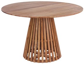 Tavolino legno d'acacia scuro ⌀ 120 cm MESILLA  Beliani
