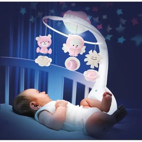 Infantino - Giostrina 3 in 1 con melodia, 3xAAA, rosa, per culla