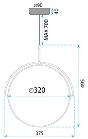 Lampa wisząca LED APP1426-C