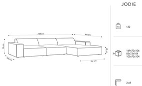 Divano angolare beige in tessuto bouclé (angolo destro) Jodie - Micadoni Home