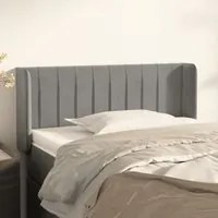 Testiera ad Orecchio Grigio Chiaro 103x16x78/88 cm in Velluto cod mxl 53272