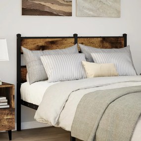 Testiera Rovere Fumo 120 Cm İn Ferro E Truciolato /