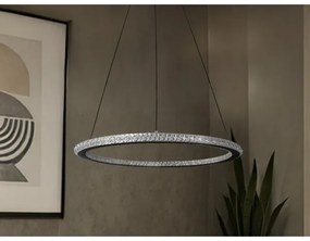 Lampadario LED dimmerabile a sospensione con cavo, 90 W/230 V, 3000–6500 K, Ø 60 cm, con telecomando