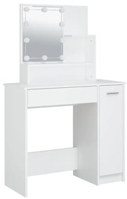 Toeletta con led bianca 86,5x35x136 cm