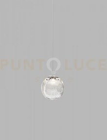 Puppet sospensione 22l cristallo trasparente cromo lucido l22cc led...