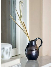 Vaso grigio scuro in gres (altezza totale 15 cm) Alvena – Bloomingville