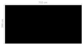 Copertura per Piscina Nera 732x366 cm in PE
