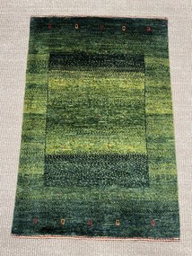 Loribaft Tappeto 90 x 60 Verde (Iran) Annodato A Mano
