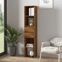 Libreria Rovere Fumo 36x30x171 cm in Legno Multistrato cod mxl 33774