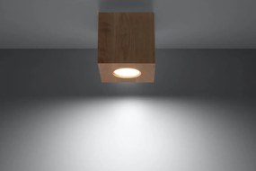 Plafoniera in Legno Naturale da soffitto QUAD GU10 da interno