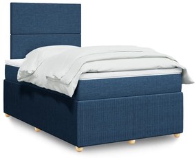 Giroletto A Molle Con Materasso Blu 120x200 Cm İn Tessuto /