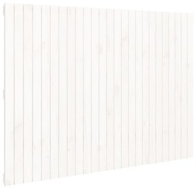 Testiera da parete bianca 159,5x3x110 cm legno massello di pino