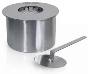 Bruciatore tondo per camino a bioetanolo biocamino inox 2 lt d.20 cm