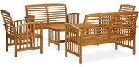 Set Divani da Giardino 5 pz in Legno Massello di Acacia cod mxl 50753