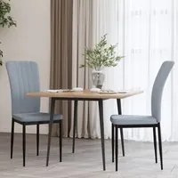 Sedie da Pranzo 2 pz Grigio Chiaro in Velluto cod mxl 14285