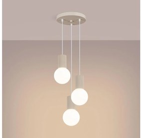 Sollux SL.1720 - Lampadario a sospensione con filo HALO 3xG9/8W/230V diametro 25 cm color crema