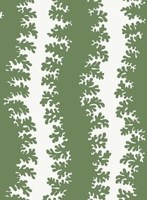 Josephine Munsey Tapete Elkhorn Stripe - Brookes Green/ Ceiling White