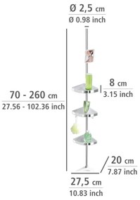 WENKO 22124100-Elemento angolare PREMIUM 27,5x260 cm argento