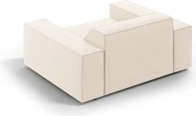 Poltrona beige con rivestimento in velluto Jodie – Micadoni Home