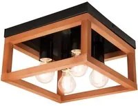 Lampada a Soffitto Villy, Marrone, Metallo, 16,5x30x30 cm, EPIKASA