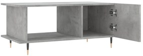 Tavolino da Salotto Grigio Cemento 90x50x40cm Legno Multistrato