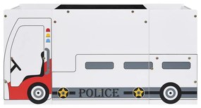 Set tavolo e sedia per bambini 3 pz design auto polizia in mdf