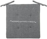 Cuscino sedia 40x40 cm antracite con scritta