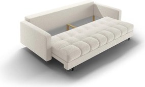 Divano color crema allungabile/con contenitore con rivestimento in bouclé 222 cm Bali – Cosmopolitan Design