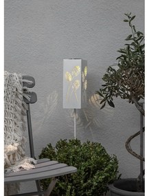 Decorazione a luce solare LED in metallo bianco Albaleaf - Star Trading