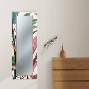 Specchio Banana leaves rettangolare in legno multicolore 44 x 127 cm